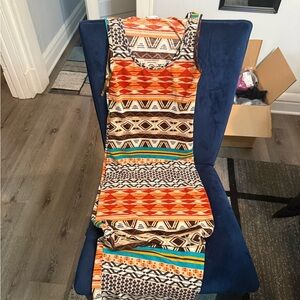 Tribal Print Sleeveless Dress